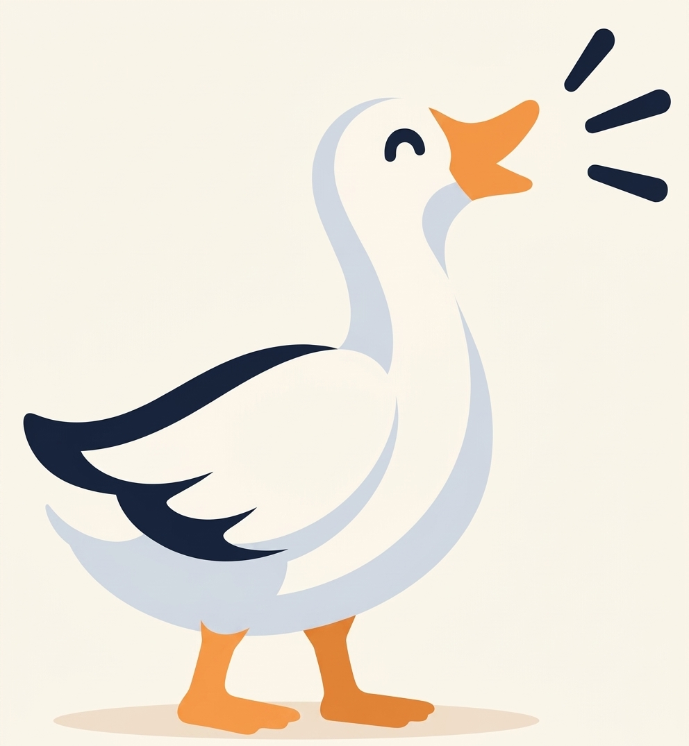 The gagagoose goose, calling out